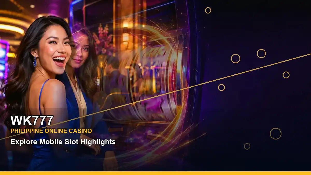 WK777 lounge VIP casino rewards featuring an adult Filipina casino host with a left-framed composition — view 2